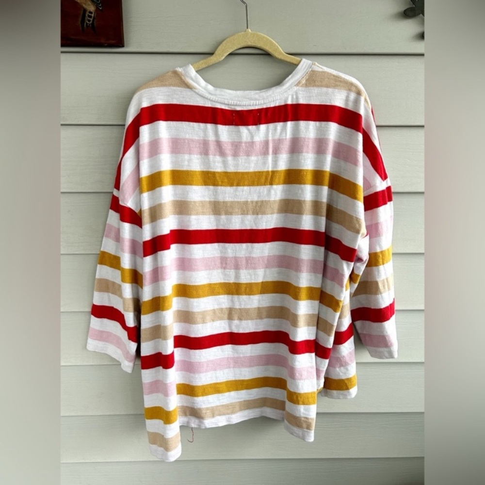 Lou & Grey Striped Top - Red, Yellow, Tan, White